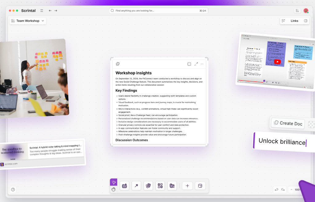 Scrintal for Visual Note Taking